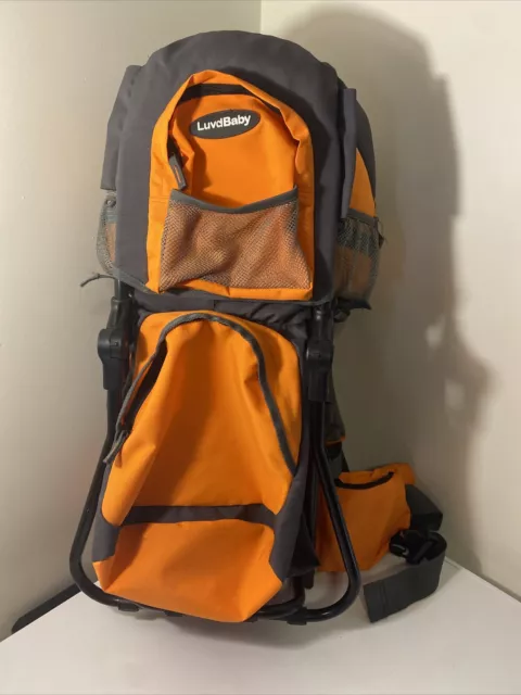 Luvdbaby Premium Orange Baby Carrier Hiking Outdoors Travel Backpack.