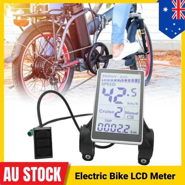 thumbnail image 2 of DHYAWUER H-100 LCD Display For Electric Bike - 24V-72V Speedometer, 5-Pin Connector, Battery Meter 2 of 13