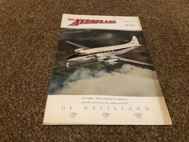 AC63 AEROPLANE MAGAZINE Cover Page 11X8 De Havilland Heron £5.00 ...