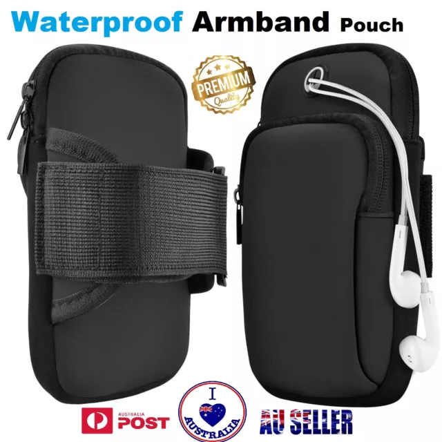Armband Waterproof Holder Case Running Jogging Sports Exercise Gym Key Pouch Bag
