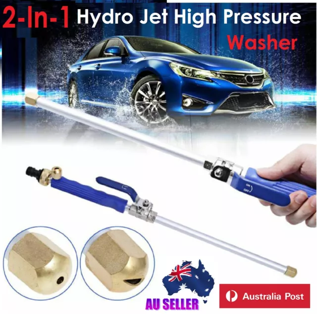 2-In-1 Hydro Jet High Pressure Power Washer Gun Hose Water Spray Nozzle Garden