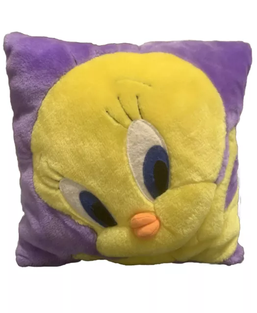 Vintage Looney Tunes Tweety Bird Throw Pillow Plush 12.5 X 12.5 -Minor Flaw