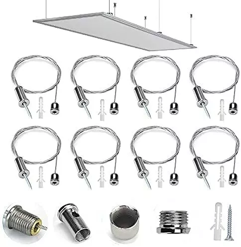 BUZIFU Kit Sospensione Pannelli Led Cavo di Sospensione in Acciaio (z9A)