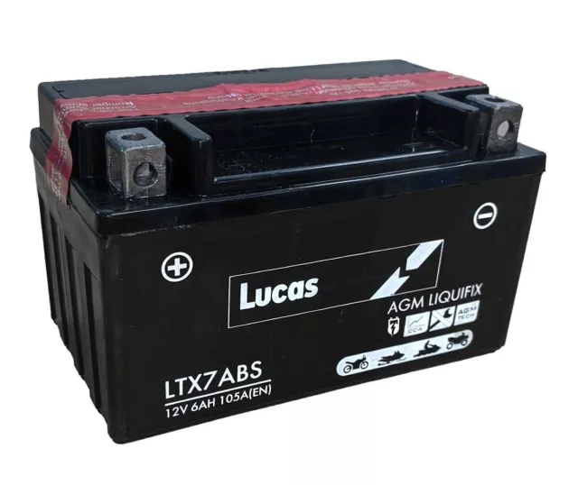 LYTX7A-BS Lucas Motorbike Battery YTX7A-BS