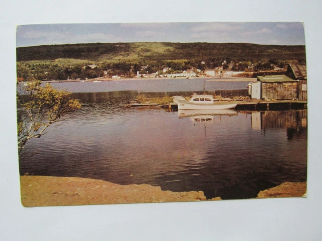 Grand Marais, Minnesota North Shore of as seen from across Harbor 1956