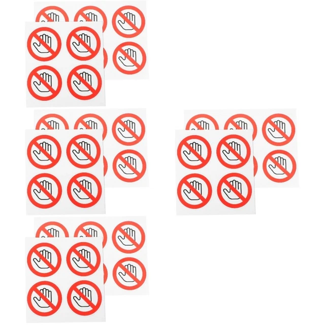 40 Pcs Do Not Touch Sign Safety Labels Adhesive Labels Applique