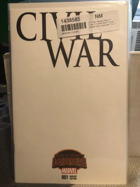 Civil War Secret Wars #1 Blank Sketch Cover Variant