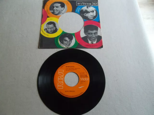Vinyl 45T  Elvis Presley Charro/ Memories Rca 47 15 119