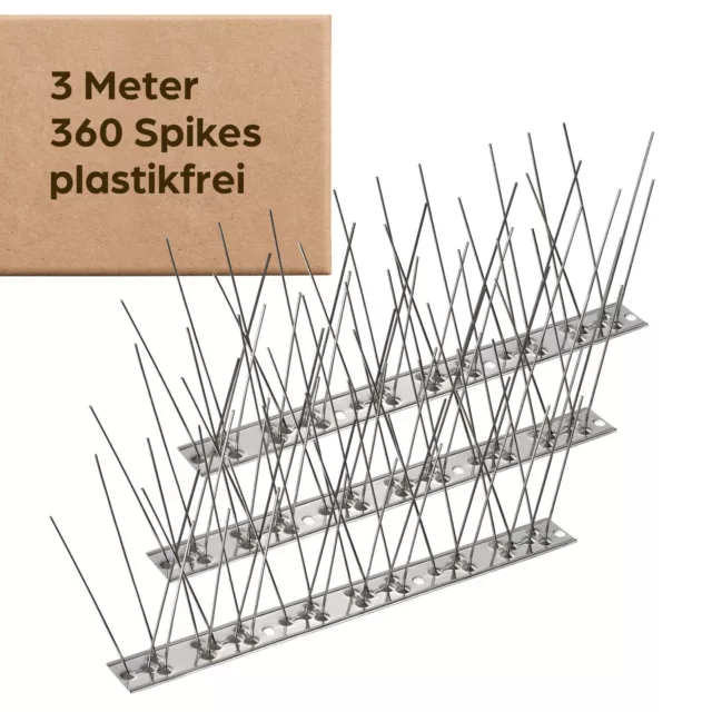 Taubenabwehr Edelstahl Vogel Abwehr Bird Spikes Schreck Tauben Balkon 300cm