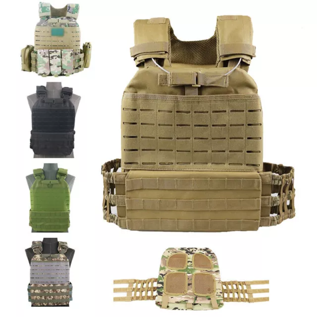 Tactical  Carrier Holder Gear Military Airsoft Combat Assault Molle Vest Plate