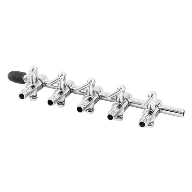 Aquarium Metall Luftverteiler 5 Weg Luftventil Luftabsperrhahn Luftregler