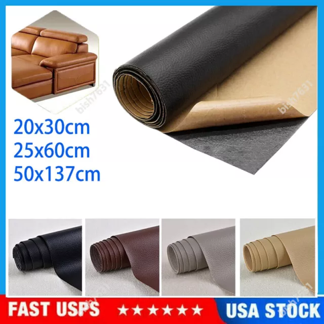 Self-Adhesive Patch Stick Leather Repair Kit on Sofa Clothing Car Seat Couch US