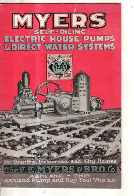 1926 Myers house pumps and water systems catalog - Ashland O; Glidden WI