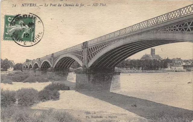Cpa 58 Nevers Le Pont Du Chemin De Fer