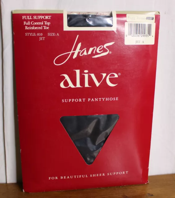 HANES ALIVE PANTYHOSE Full Support Control Top Reinforced Toe Silky Sheer  sz A-F $12.99 - PicClick