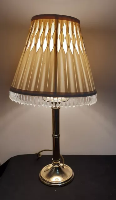 Vintage Brass Table Lamp With Shade