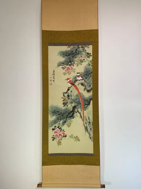 HANGING SCROLL CHINESE ART Painting kakejiku Vintage Hand Paint PICTURE #977