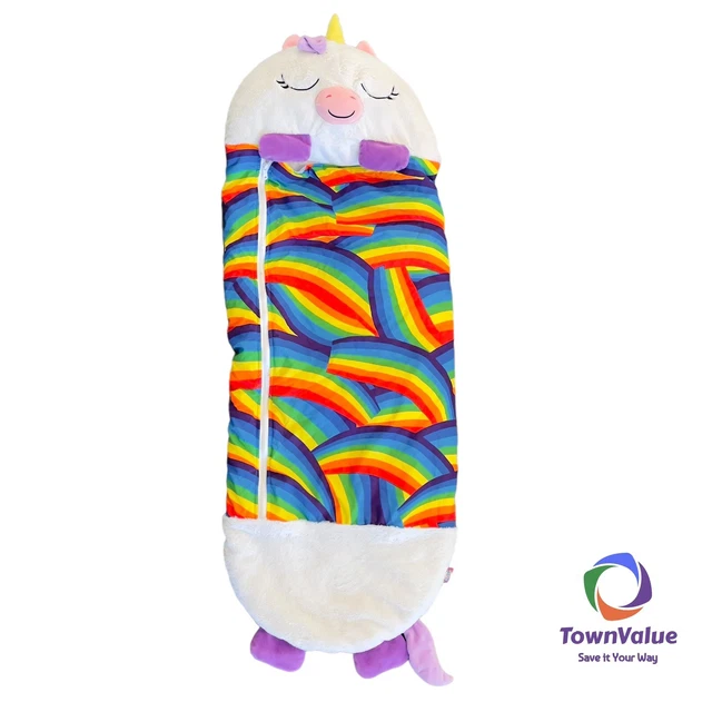 Saco de dormir Happy Nappers 54""x20"" de felpa Arianna unicornio saco arco iris