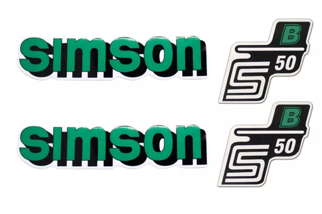 Set Aufkleber Simson S50 B grün für Tank und Seitendeckel