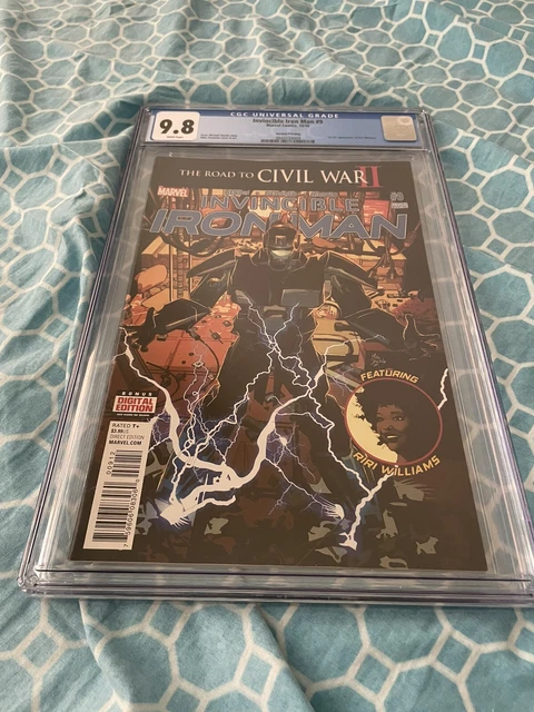 Invincible Iron Man 9 CGC 9.8 2nd Printing, 1st full appearance of Riri Williams