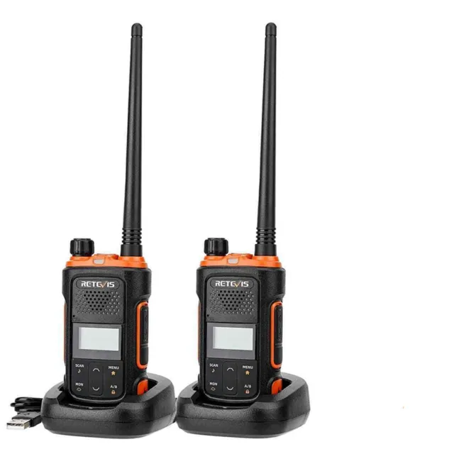 2Pcs MURS Retevis RB27V Two Way Radios 11NOAA Weather Dual Watch&FM fort Camping