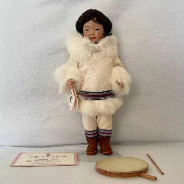 The Lawton Doll Company Nalauqataq Eskimo Boy With Drum 103/500 COA