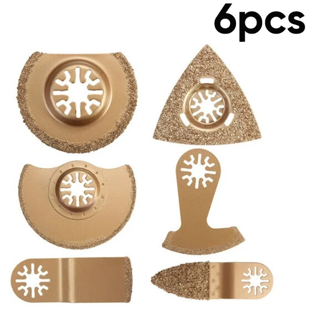 6 pièces lames de scie multi-outils oscillantes en carbure coupe coulis pour fi