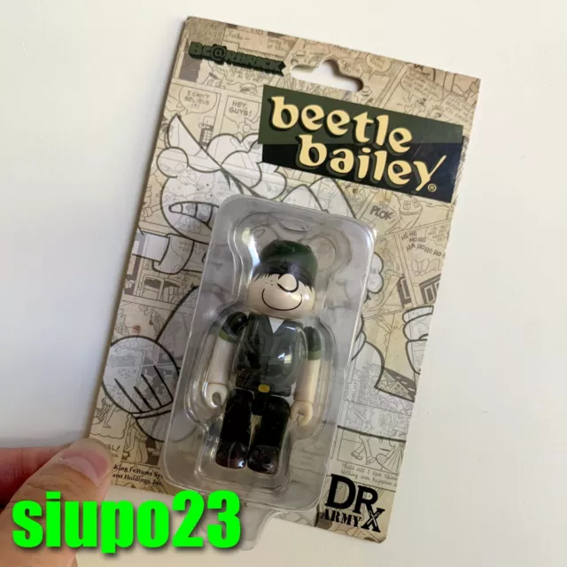 Medicom Toy Bearbrick BEETLE BAILEY 100% DR X ARMY Dr Romanelli NIP MIP