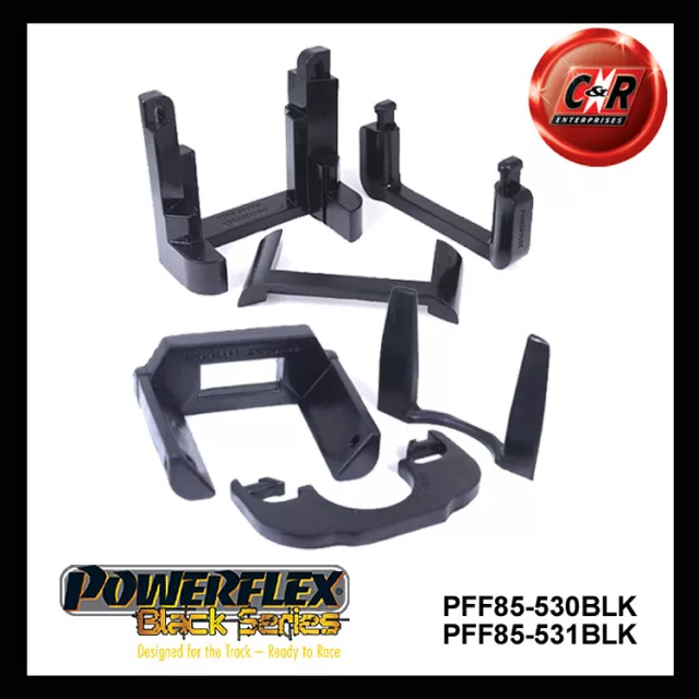 Powerflex Black Gbox & Up Engmnt Embouts Pour VW Golf6 09-12 PFF85-530,85-531BLK