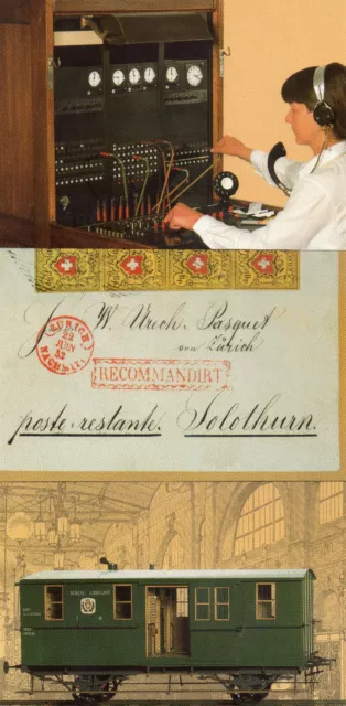 Schweiz Ganzsache - 3 Postkarten 1990 PTT-Museum postfrisch