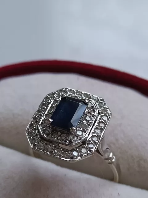 BAGUE OR BLANC et saphir bleu Marc Orian EUR 99 00 PicClick FR