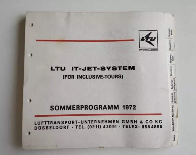 Flugplan LTU 1972 Timetable