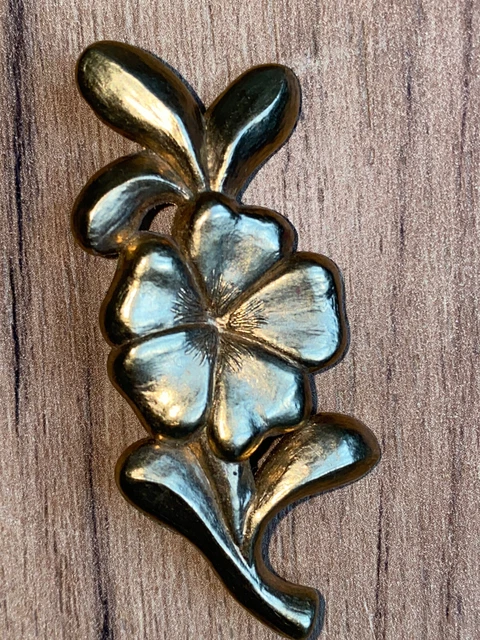 BROCHE MULTICOLORE MÉTAL Doré émail Jacques Esterel made in France 80s vintage EUR 25,00 - FR