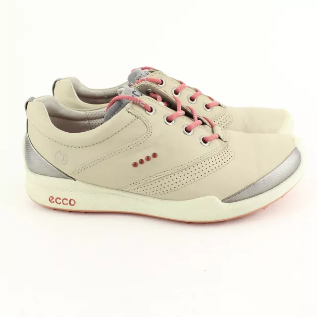 ECCO Biom Hybrid 2 Womens Size 37 (US 6-6.5) Tan Leather Spikeless Golf Shoes