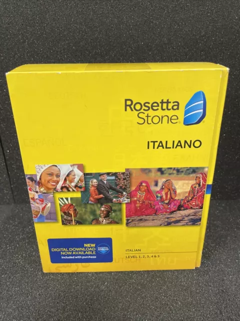 Rosetta Stone Italian v4 Totale Level 1-5 Set by Rosetta Stone Staff (2010, DVD)