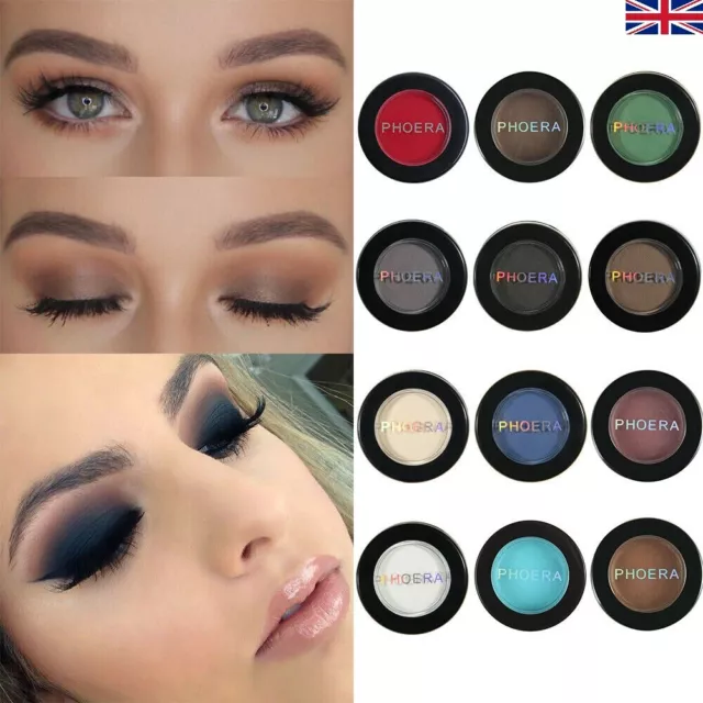 PHOERA Matte Eye Shadow Natural Waterproof Nude Eyeshadow Cosmetic Long-lasting