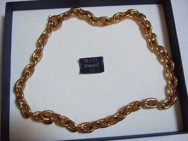 COLLIER EN PLAQU or 45 cm MATY EUR 89 00 PicClick FR
