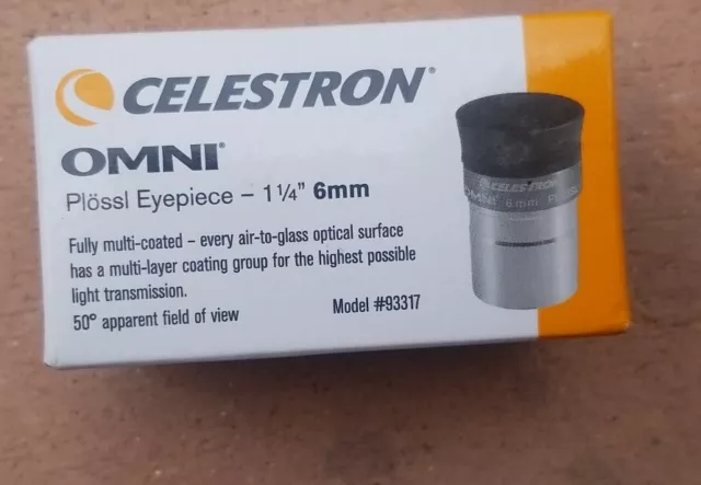 Celestron 1.25" Omni Plossl Eyepiece - 6mm # 93317