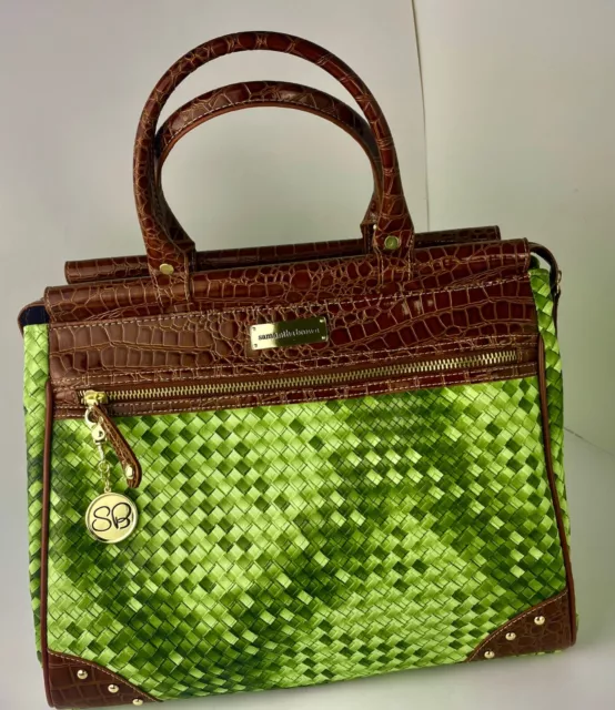 Samantha Brown Travel Bag Over Night Large Purse Green 14 x16 in