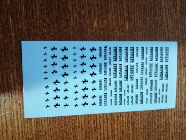 Décalcomanies / Stickers Déco Ferrari Venice – échelle 1/18 – Pour Modèle Réduit Ou Customisation