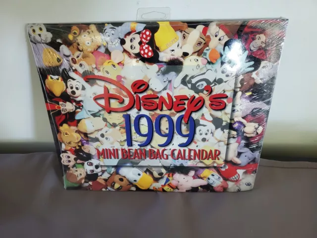 Full Size Disney 1999 Mini Bean Bag Calendar The Disney Store New Sealed