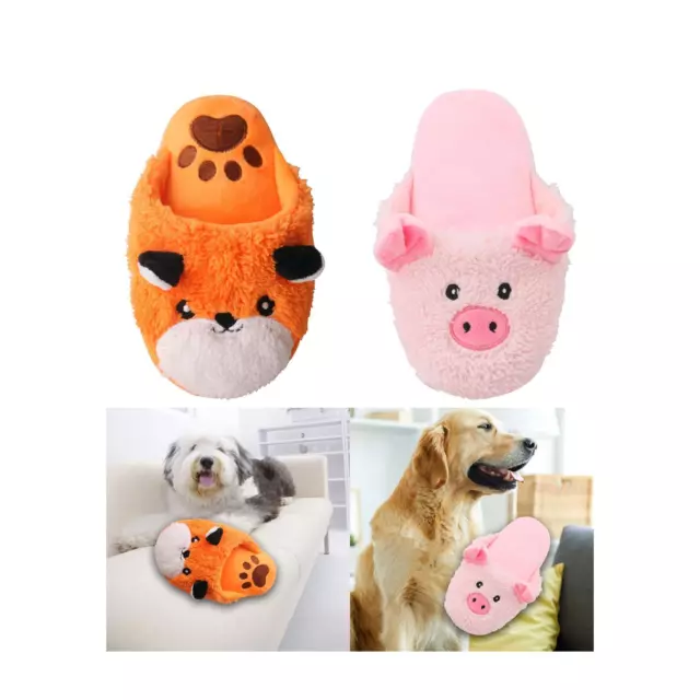 Jouet grinçant pour chien, pantoufle en peluche, exercice sonore intégré,