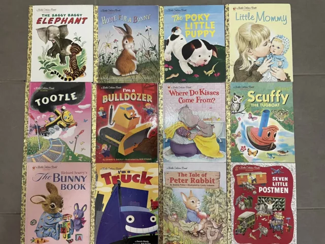 Little Golden Books 12 Bulk Bundle Pack Childrens Picture Story Kids Vintage