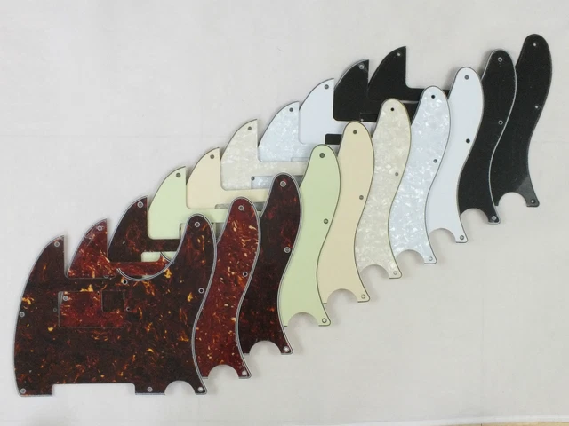 Pickguard Noir 3 Plis Pour Fender Telecaster - Trou Mini Humbucker - Compatible Américain/Mexicain