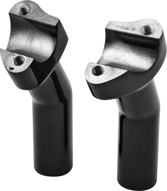 Harddrive Black Forged Pullback 1 Handle Bar Risers 4.5 Rise Harley FDCB 25-26