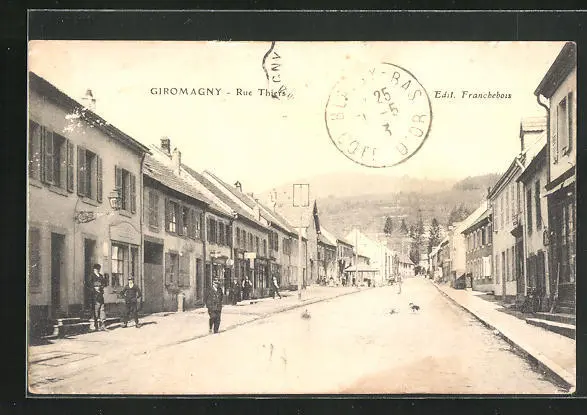 CPA Giromagny, Rue Thiers, street view