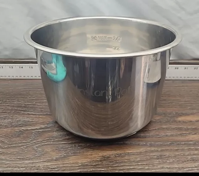 Instant Pot 6 Quart Genuine Stainless Steel Inner Cooking Pot, AB18462 Pre-Owned