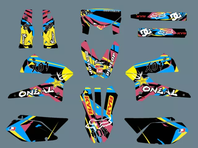 For Kawasaki KLX250 2008-2020 Graphics Stickers Decals Deco Full Kit