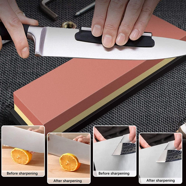 Grit 400/1000/3000/8000 Whetstone Kit / Set Knife Stone for Coarse/Fine Grinding