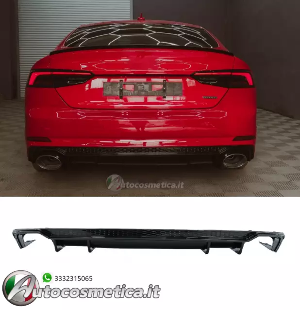 Diffusore Spoiler Sotto Paraurti Posteriore Per Audi A5 F5 2017-2019 Design Rs5*